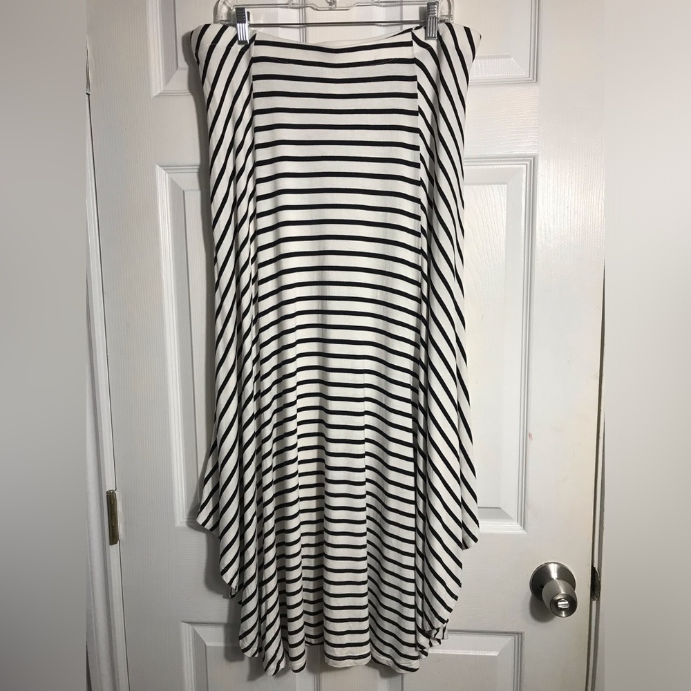 Chicos Striped Black and White Maxi Skirt - 2